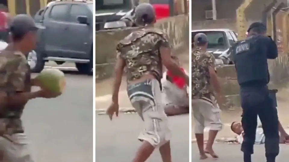 Neutralizan con un coco a hombre que atacaba con un machete