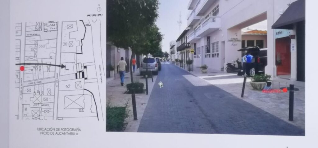 Plano la ubicación de las Alcantarillas de Ciudad Colonial