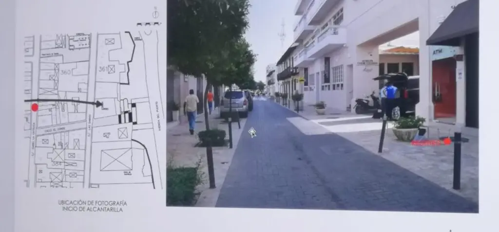 Plano la ubicación de las Alcantarillas de Ciudad Colonial