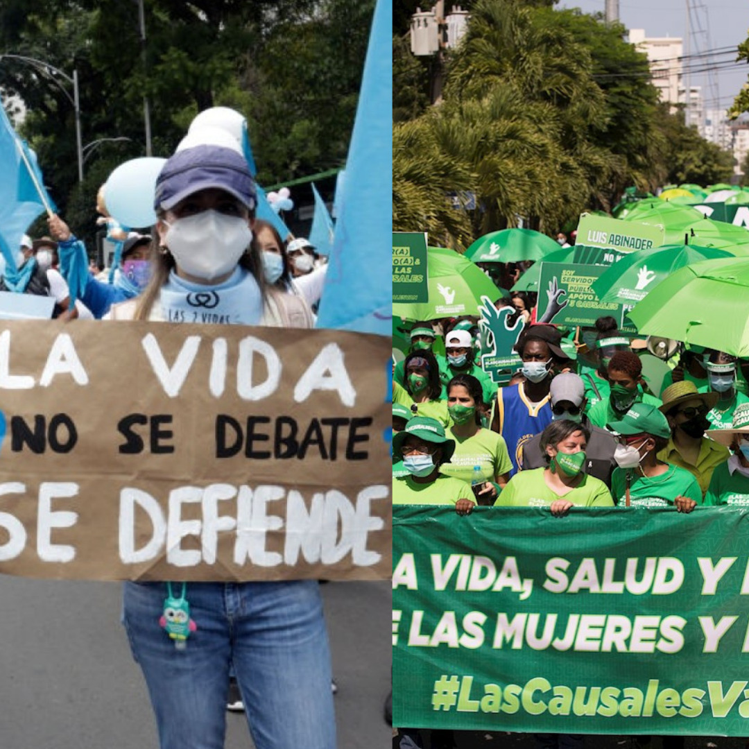 Marchas Provida y Proaborto en República Dominicana