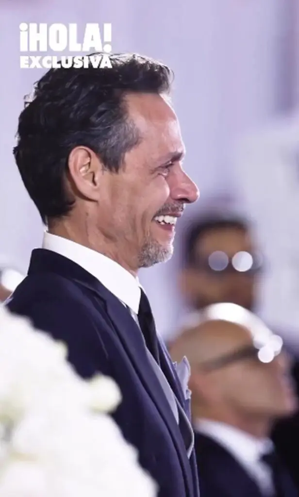 Las lágrimas de Marc Anthony en su boda con Nadia Ferreira