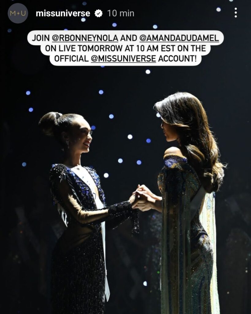 Miss Universo y Miss Venezuela cara a cara en un live: esto se dijeron  