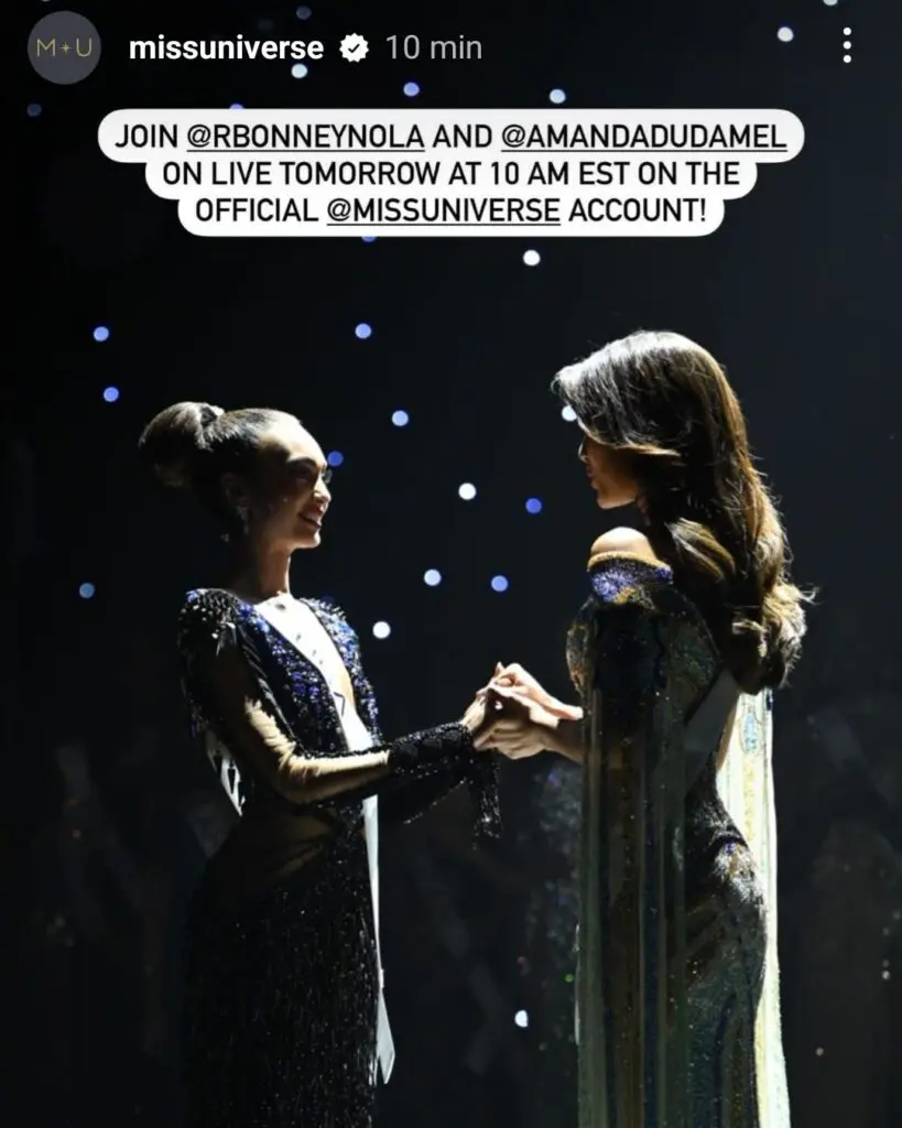Miss Universo y Miss Venezuela cara a cara en un live: esto se dijeron
