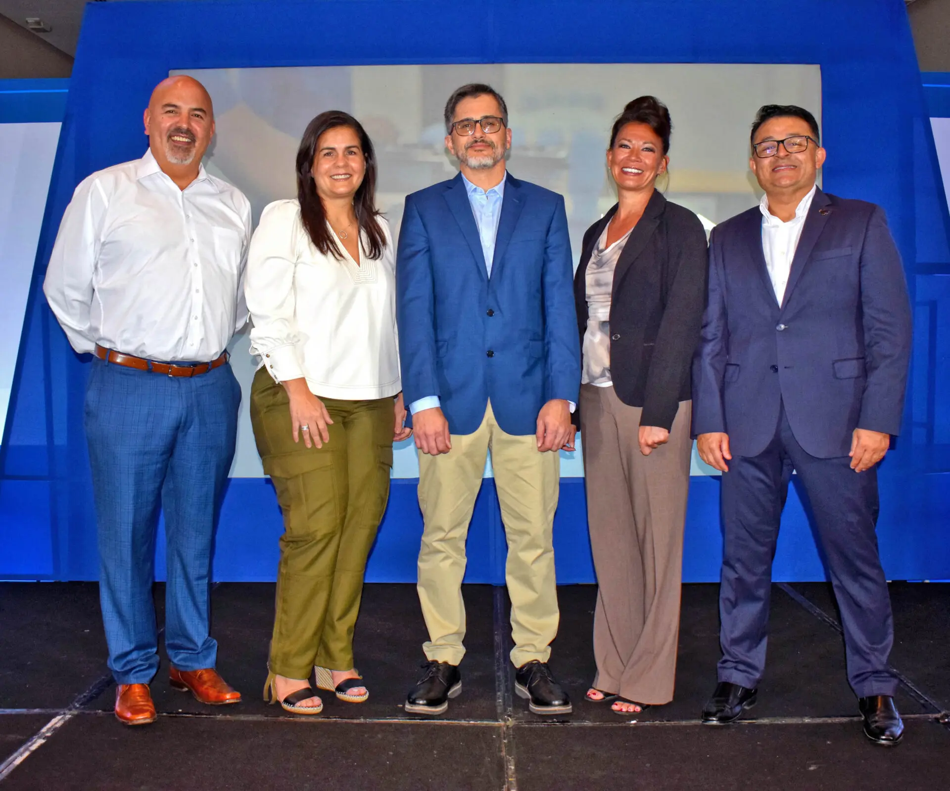 Gustavo Quijano, Zoralla Puello, Alberto Rivera, Jamie Stidham y Carlos Guzmán. FUENTE EXTERNA