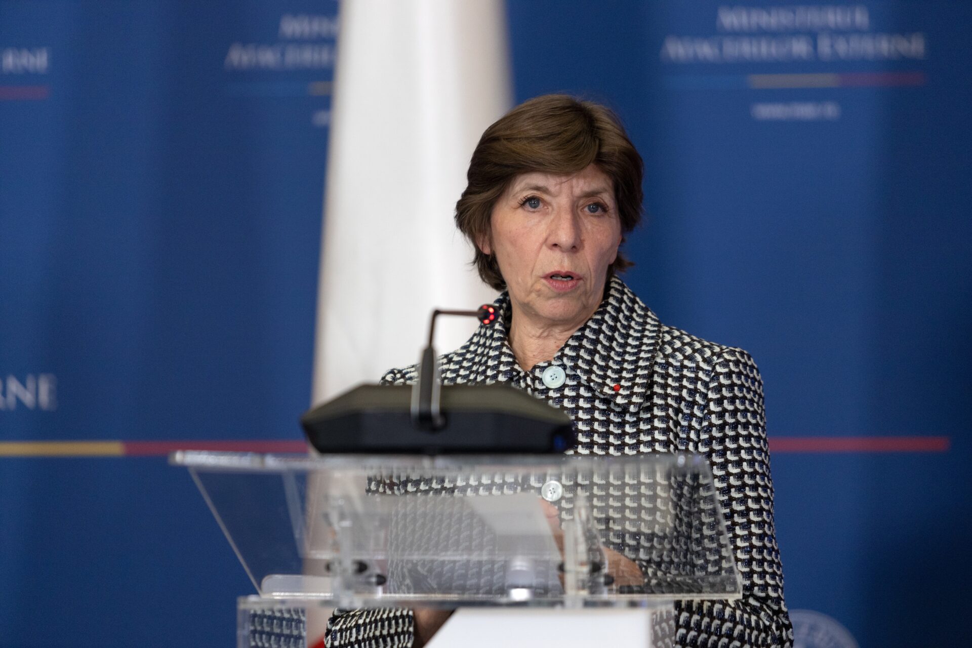 Ministra francesa de Exteriores, Catherine Colonna