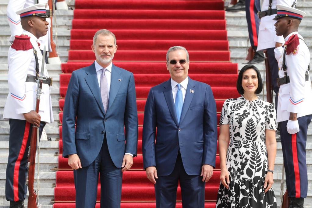 Presidente Abinader recibe visita del Rey de España, Felipe VI. Foto: Danny Polanco