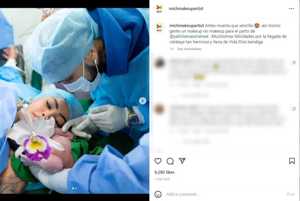 Maquillista de Yailin contó cómo la arregló para su parto