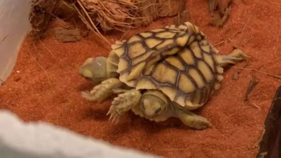 Nace tortuga de dos cabezas, seis patas y dos colas; puede vivir 150 años