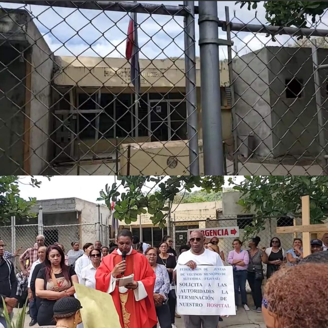 Protestan en demanda de terminación de hospital en Altamira Puerto Plata