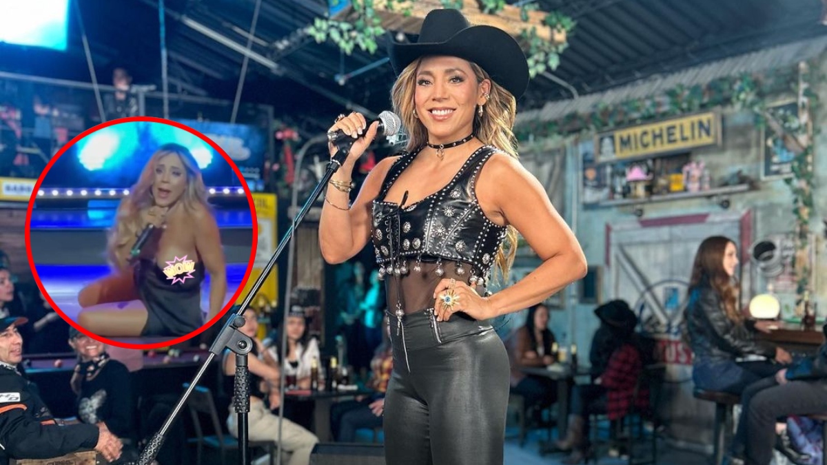 Famosa cantante de Colombia se le escapó un seno en un show