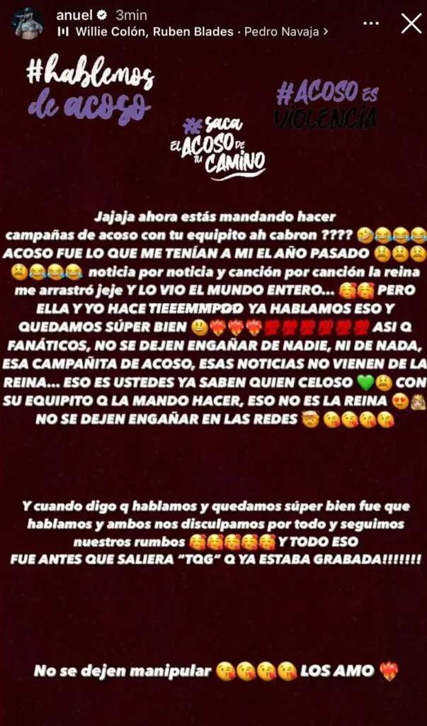 Anuel AA revela que hizo las pases con Karol G y hace polémica denuncia