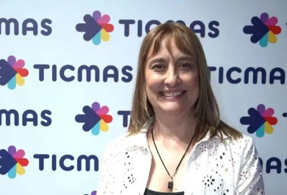 Silvia Andreoli, directora general del CITEP, en el auditorio de Ticmas en la Feria del Libro 2023