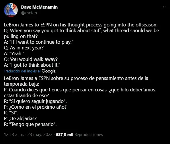 Las palabras de LeBron que le abren la puerta a su retiro de la NBA