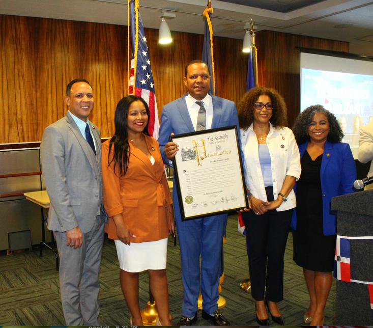 Asamblea Estatal de Nueva York reconoce a Eddy Alcántara