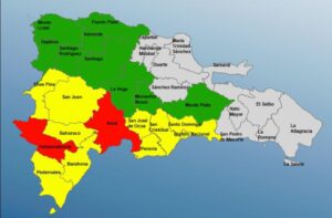Independencia y Azua en rojo; aumentan a 21 las provincias en alerta
