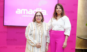 Mirna Pimentel y Patricia Marcano durante el encuentro. FUENTE EXTERNA