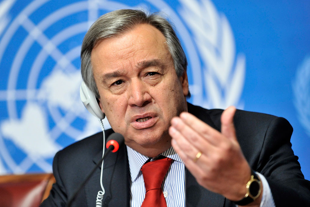 António Guterres, secretario general de la ONU,