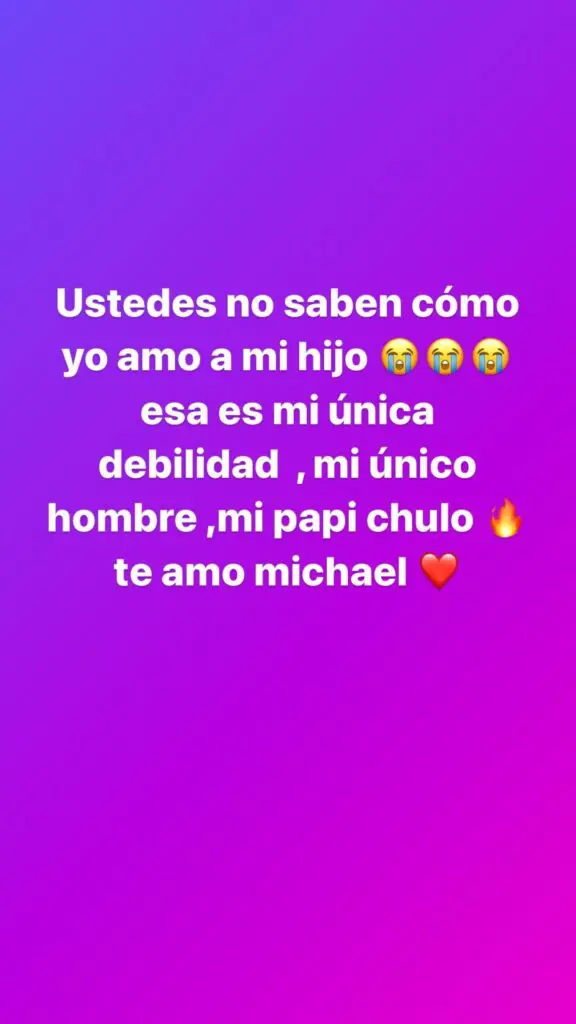 La Perversa publica foto llorando y mensajes a su hijo