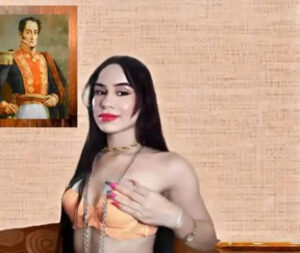 Venezolana se desnudó para celebrar el cumpleaños de Simón Bolívar