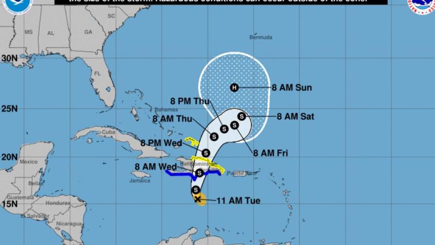 Esta es la hora en la que la Tormenta Franklin tocará suelo dominicano