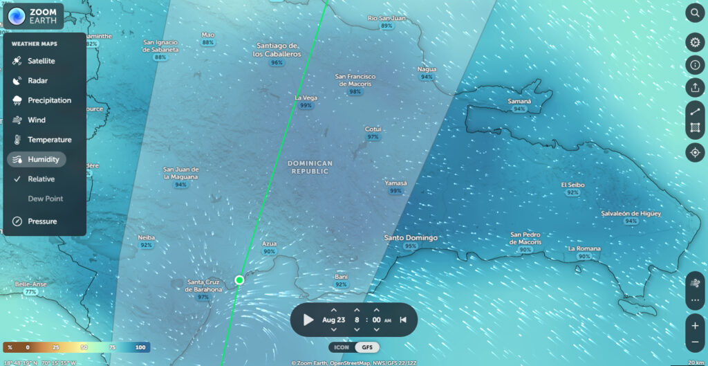 Esta es la hora en la que la Tormenta Franklin tocará suelo dominicano