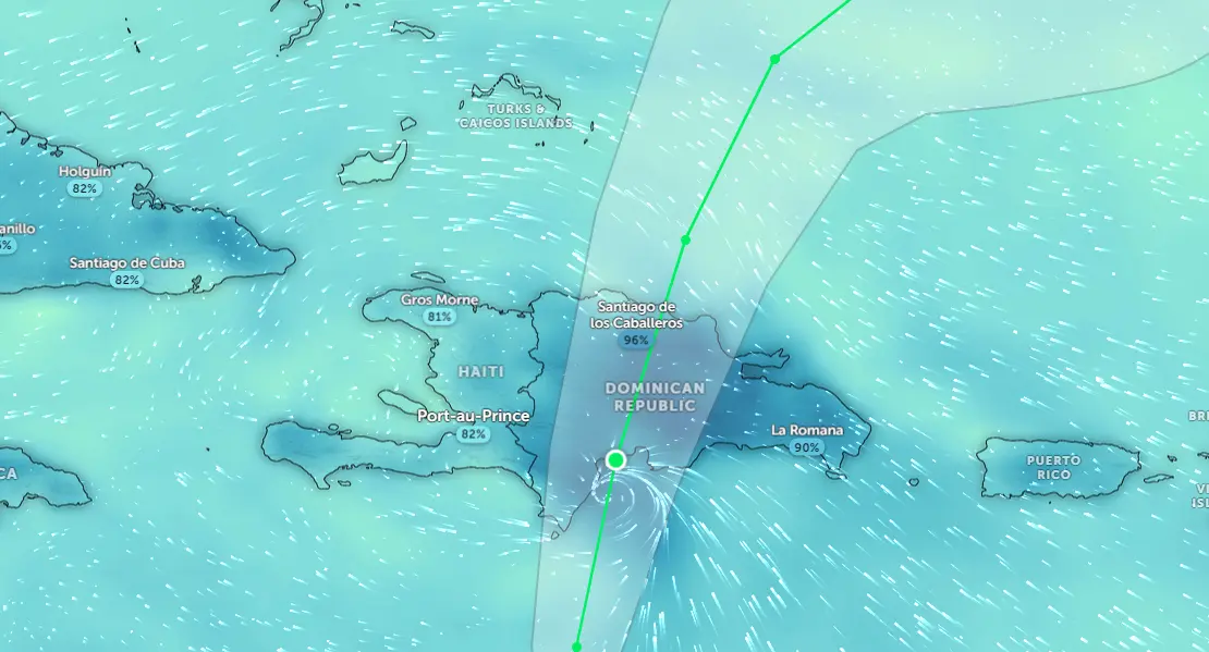 Esta es la hora en la que la Tormenta Franklin tocará suelo dominicano