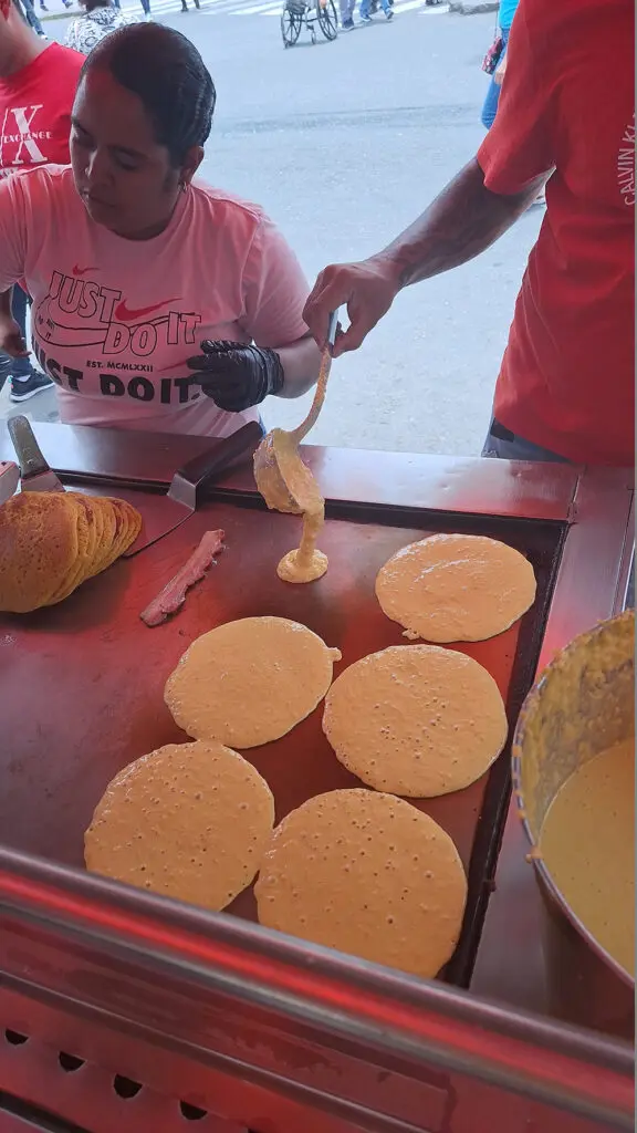 Preparación de cachapa.