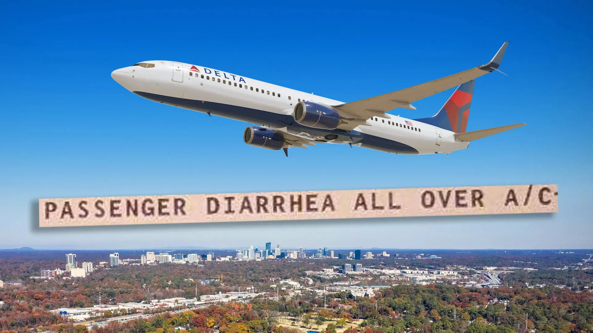 Graban el momento exacto en que al pasajero de Delta le gana la diarrea
