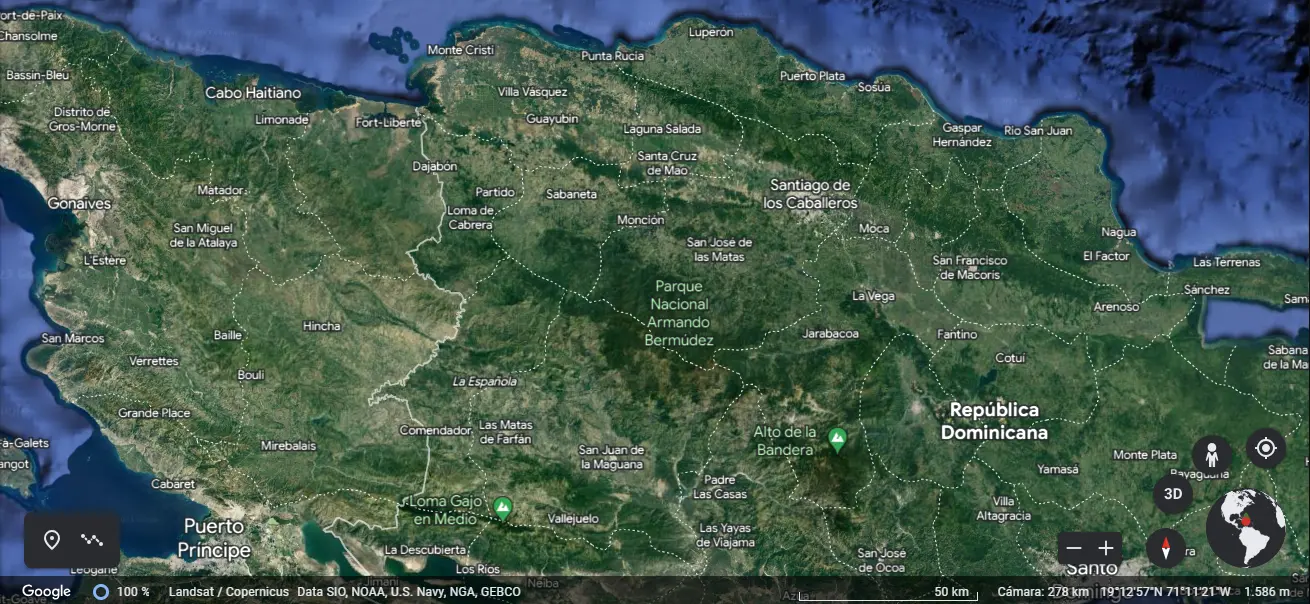 Haití visto a través de Google Earth