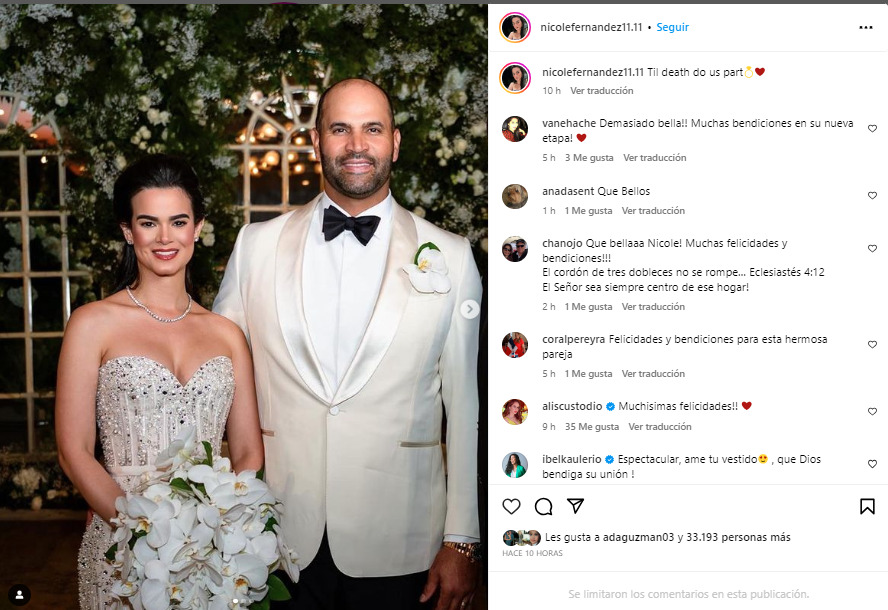 Albert Pujols Y Nicole Fernández Ya Son Esposos