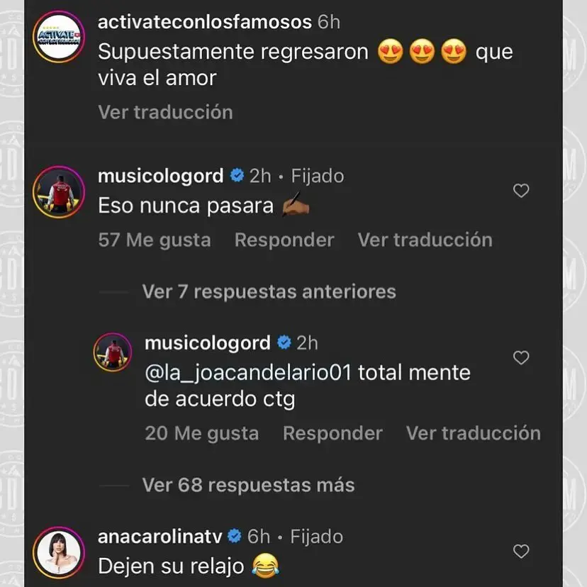 Ana Carolina y Musicólogo desmienten rumores de reconciliación