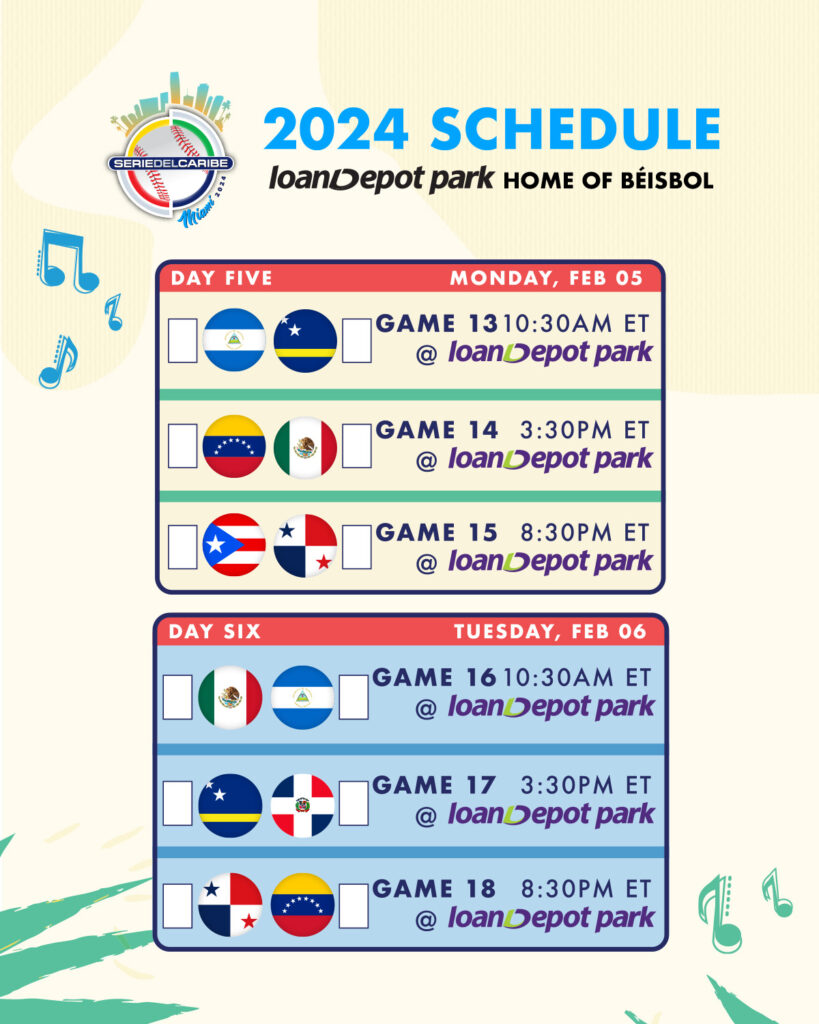 Calendario Serie del Caribe Miami 2024: Venezuela y Dominicana inauguran