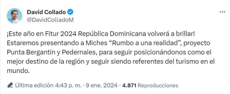 Los destinos que promociona República Dominicana en FITUR 2024
