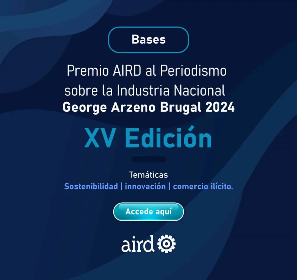 Convocan a 15ª edición Premios AIRD - George Arzeno Brugal al Periodismo sobre la Industria Nacional