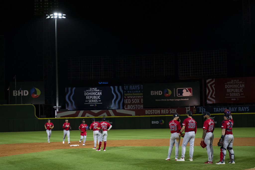 Boston blanquea a Tampa Bay en el juego 1 de la serie MLB Dominicana