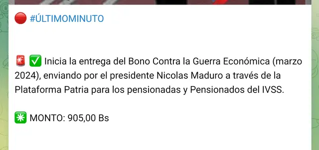Bono de Guerra Económica abril 2024: NUEVOS MONTOS y días de pago