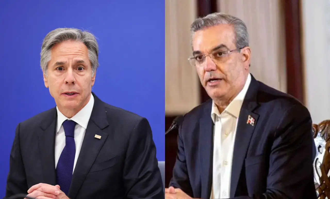 El Secretario de Estado de Estados Unidos, Antony Blinken, y el presidente de la República Dominicana, Luis Abinader
