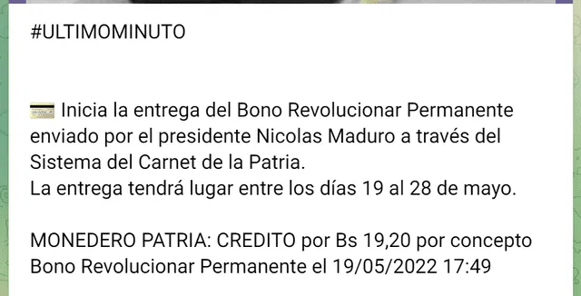 NUEVO BONO Revolucionar Permanente 2024 monto y vía del PAGO 2