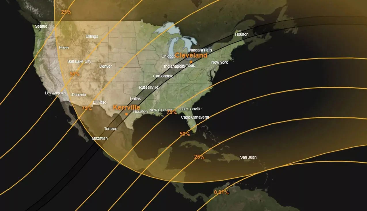 ¿A qué hora será el eclipse del 8 de abril 2024 en República Dominicana?