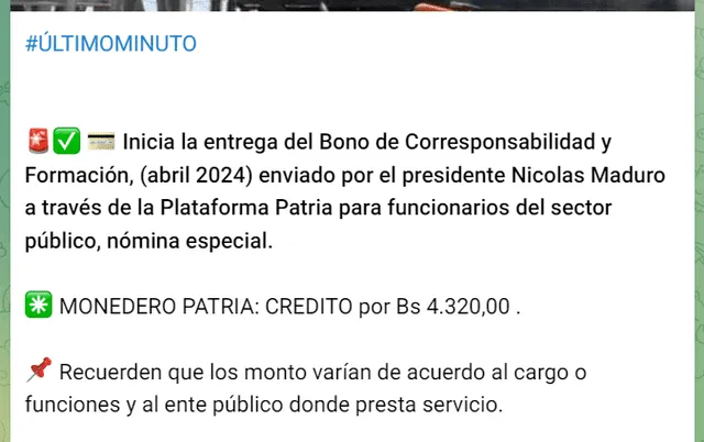 NUEVO BONO de 4.320 bolívares ACTIVA y cobra el PAGO en 5 pasos por Patria 2