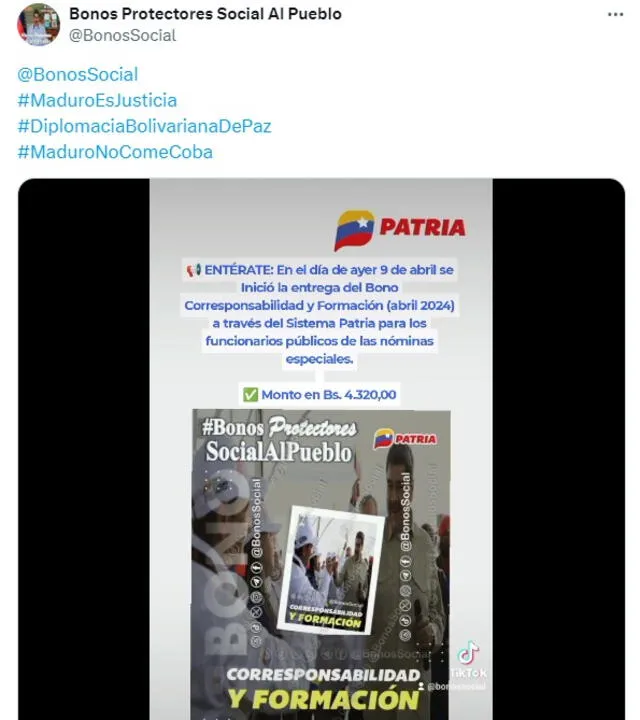 BONO de 120 dólares cómo ACTIVAR pago de abril 2024 por Patria 