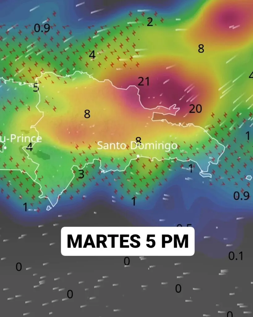 Fuertes lluvias en las próximas 24 a 48 horas en República Dominicana