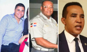 De izquierda a derecha, Tanner Antonio Flete Guzmán, Julio Camilo de los Santos Viola y Rafael Núñez D’ Aza