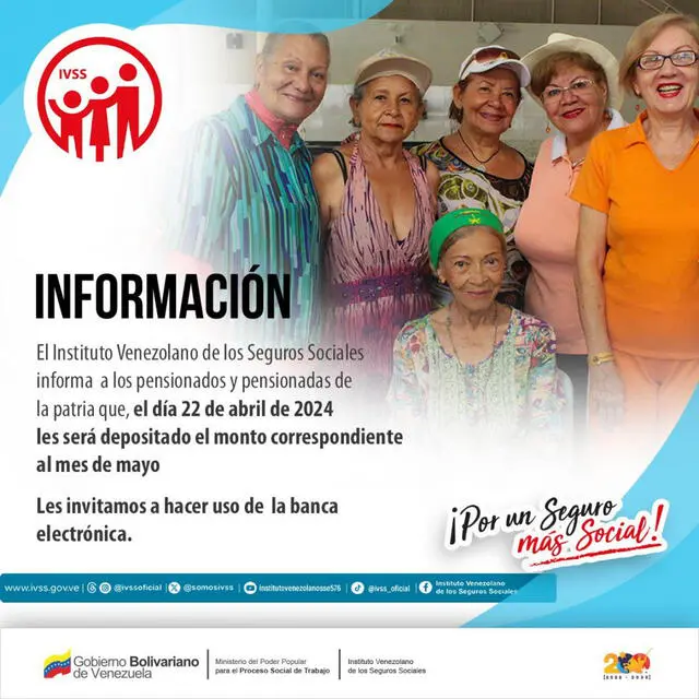 Revisa los MONTOS de los PENSIONADOS del IVSS en mayo 2024