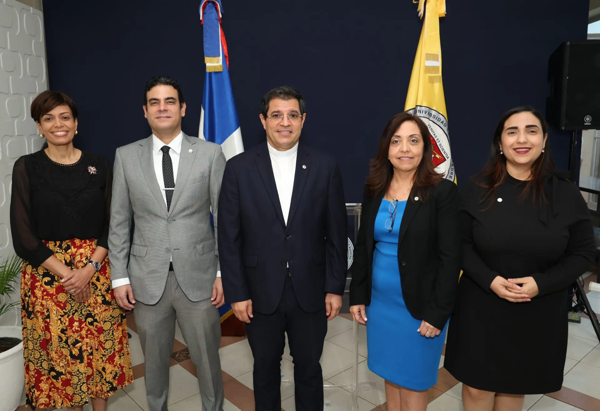 Representantes de la PUCMM durante la apertura de la primera licenciatura en Gastronomía del país. FUENTE EXTERNA