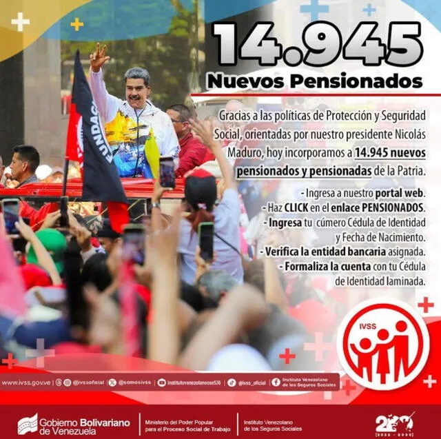 Pensión IVSS junio 2024 CRONOGRAMA de los pagos a pensionados