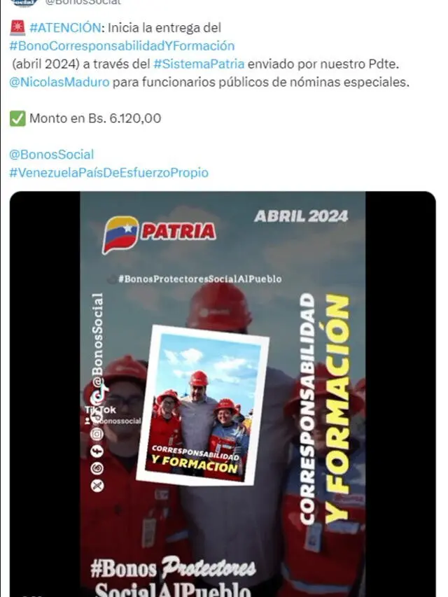Quiénes recibirán el NUEVO BONO de 6.120 bolívares en mayo 2024