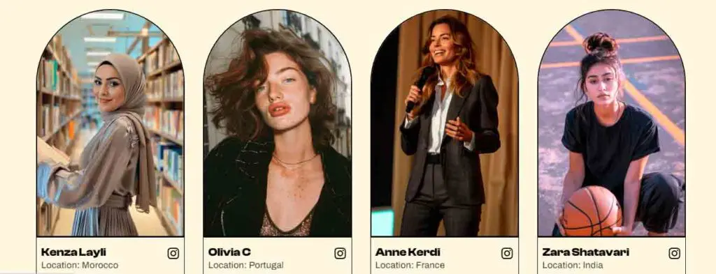 Las finalistas de Miss IA el concurso de belleza de modelos que no existen