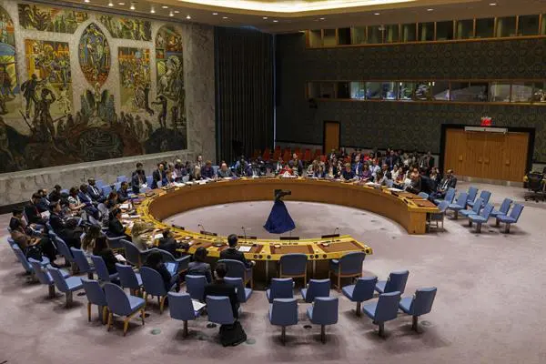 Fotografía de una reunión del Consejo de Seguridad de la ONU en Nueva York (EE.UU.). EFE/EPA/SARAH YENESEL