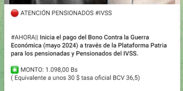 Bono de Guerra para Amor Mayor junio 2024 con AUMENTO